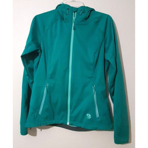 Mountain Hardwear Jackets & Blazers - MOUNTAIN HARDWARE Air Shield Soft Shell Waterproof Green Hooded Jacket Size M